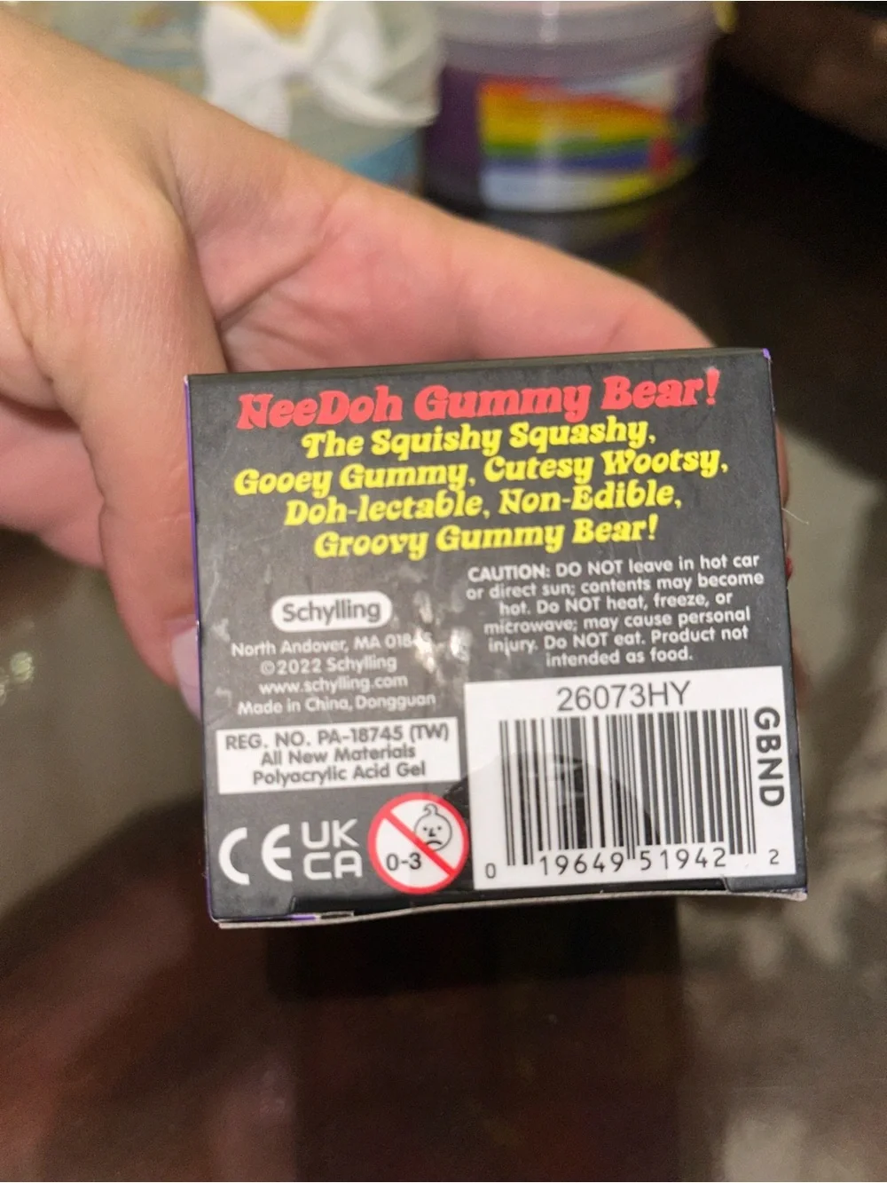 NeeDoh Blue Gummy Bear Stress Toy by Schylling